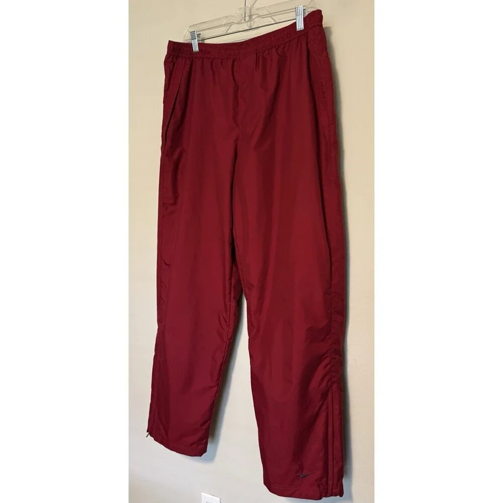 Vintage Men's Nike Tracksuit XL Maroon Blue Colorblock Windbreaker Pants Y2K